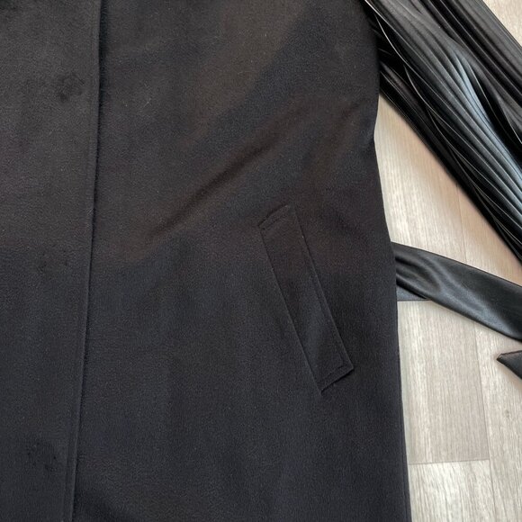 KM by Lange Cocoon Wool Coat Black Size Large NEW NWT - Picture 8 of 16